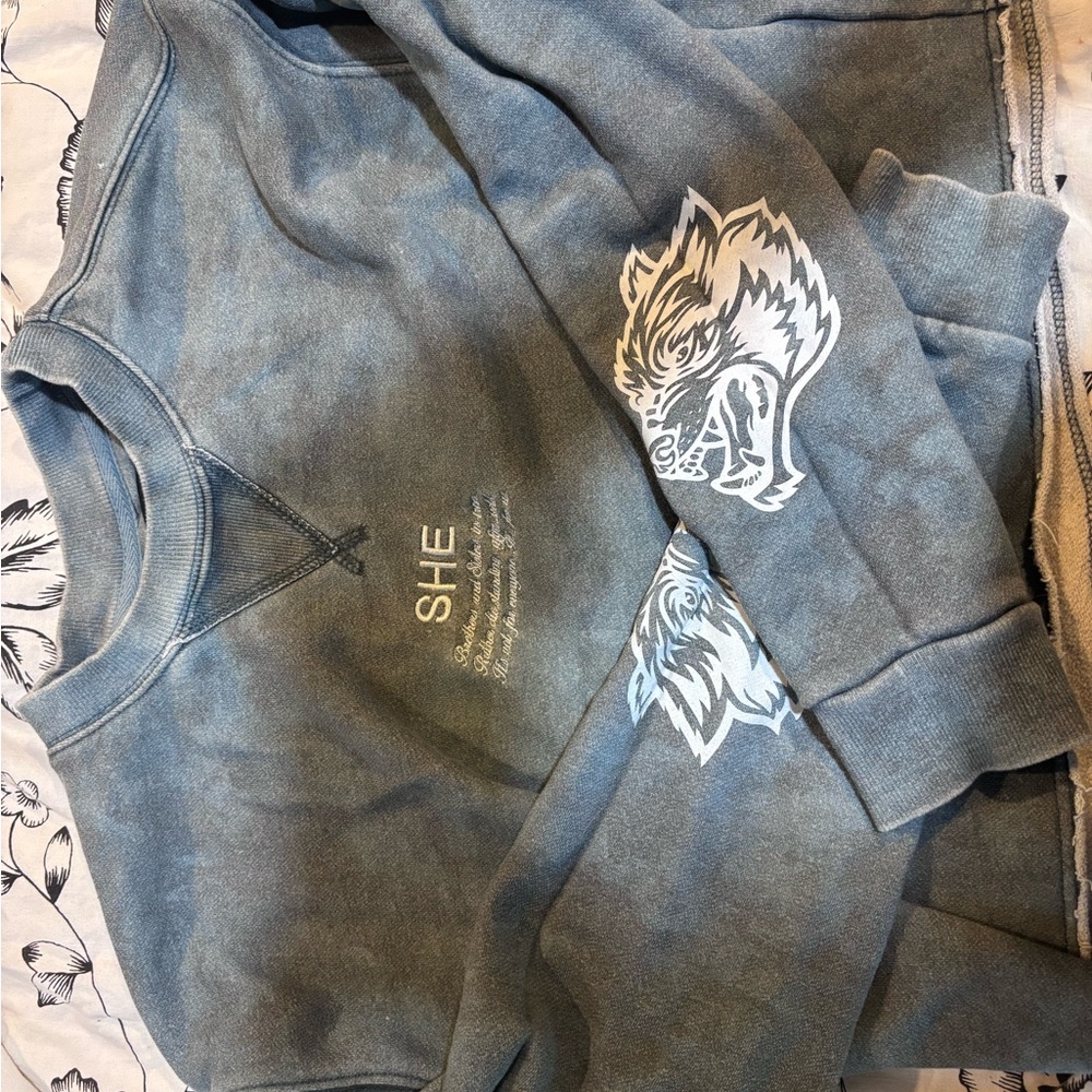 Darc Sport Blue Graphic Women's Crewneck Sweater
